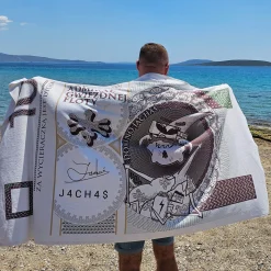 Kapitan Bomba Bardzo duży koc plażowy | Jachaś | za wycieraczką jest dycha 100x180cm > Gadżety|Sportowe