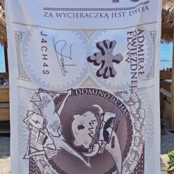 Kapitan Bomba Bardzo duży koc plażowy | Jachaś | za wycieraczką jest dycha 100x180cm > Gadżety|Sportowe