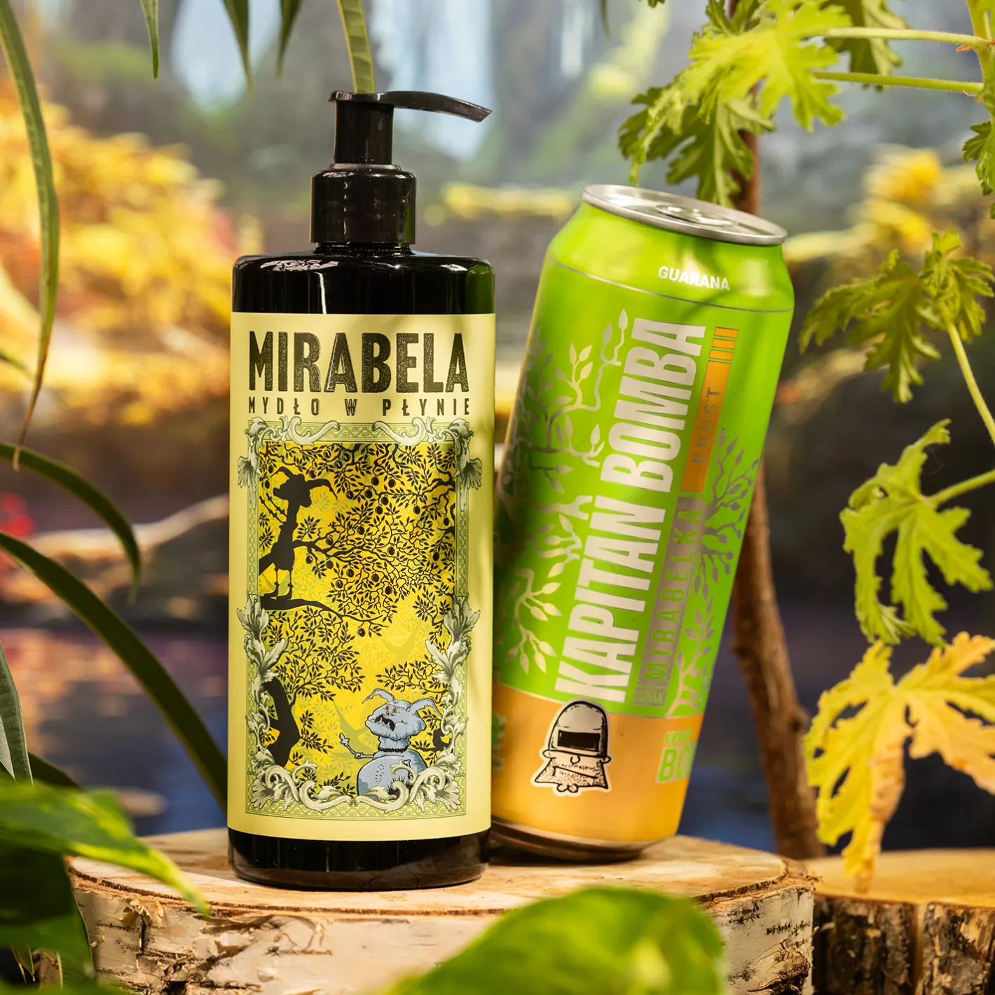 Kapitan Bomba Mirabela – mydło w płynie z pompką 500 ml + Mirabelka na orzeźwienie > Gadżety